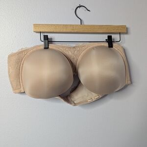 Torrid Nude Lace Strapless Bra,‎ 48D